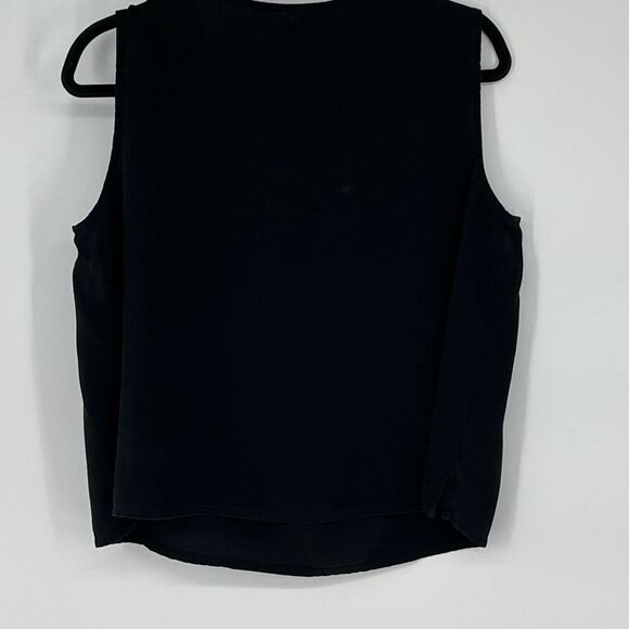 EILEEN FISHER Women’s Silk Tank Top Size M Black Sleeveless Minimalist Basic - Picture 7 of 7